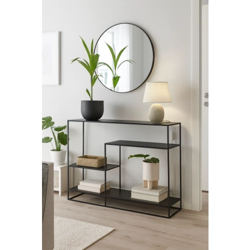 KONSOLA LOFT INDUSTRIALNA STAL CZARNA STAL NIERDZEWNA INOX SKD-101